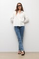 Camisa frente broderie blanco