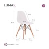 Silla De Comedor Eames Pack 4 Unidades Varios Colores Lumax Blanco