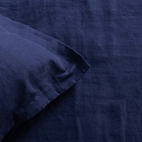 FUNDA NÓRDICA QUEEN LINO-Y-ALGODON AZUL LINEN COTTON MARINO