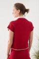 TOP ZIP KNIT Rojo