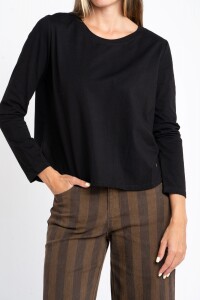 Remera Algodón Elastano Negro