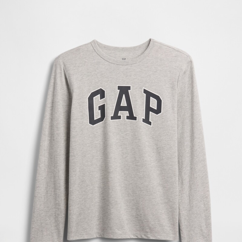 V-FRCH LS LOGO TEE LIGHT HEATHER GREY