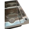 Pileta de cocina DREAM doble 82x45x21cm c/guarda objetos Pileta De Cocina Dream Doble 82x45x21cm C/guarda Objetos