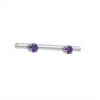 Caravanas Solitario Plata -Plata 925- Zirconia -CA4082 conpiedra