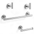 Set Accesorios De Baño Juego De 4 Piezas De Acero Inoxidable Percha Organizador Imback Color Plateado Set Accesorios De Baño Juego De 4 Piezas De Acero Inoxidable Percha Organizador Imback Color Plateado
