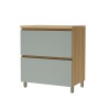 Bajo mesada 80 cm 1 Puerta Basculante 1 cajón - Rainha Gris