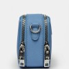 Bandolera New Penny en efecto cuero saffiano Coast Blue