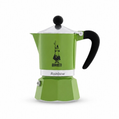 Cafetera Moka Rainbow Verde 130ml 3 Tazas Bialetti Cafetera Moka Rainbow Verde 130ml 3 Tazas Bialetti