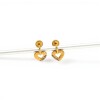 Caravanas Corazón de oro- Oro bajo - Zirconia- CA8051 conpiedra