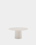 Mesa de centro Albanella de cemento con acabado blanco brillante Ø85 cm
