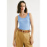 CAMISETA REGATA FEM AZUL CLARO