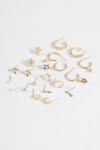 Set de 10 pins variados dorado