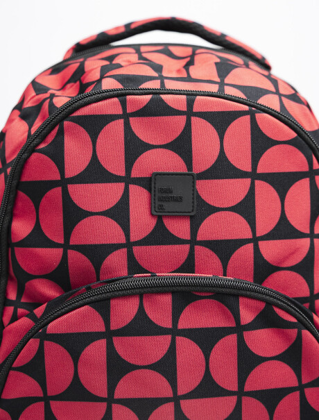 Mochila Fullprint Rojo y Negro