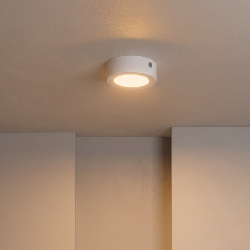 PLRA006 Panel LED Redondo de Adosar 6W Luz Cálida