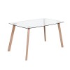 Mesa de Comedor de Vidrio - Eames Natural Mesa de Comedor de Vidrio - Eames Natural