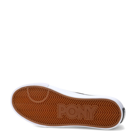 Championes de Mujer PONY Plataforma Casual Negro - Blanco