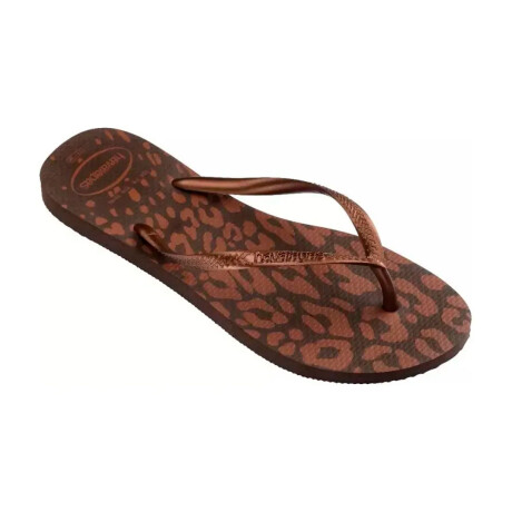 Sandalias de Mujer Havaianas Slim Animals Animal Print - Marrón Cafe