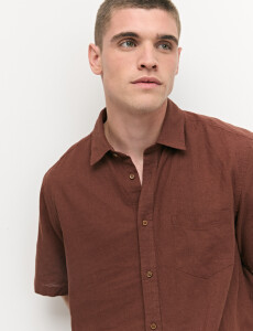012265 CAMISA HARRINGTON LABEL Terracota