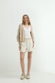Cardigan escote V calado BEIGE