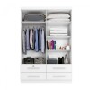 Ropero Maximus Plus 4 Puertas 4 Cajones Blanco
