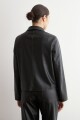 Chaqueta eco cuero negro