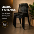 Silla Comedor ComboHome Vetro Isabelini X6 Negro 1