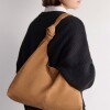Cartera al hombro Juana en Cuero Gamuza Cuoio