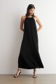 Maxi vestido lurex negro