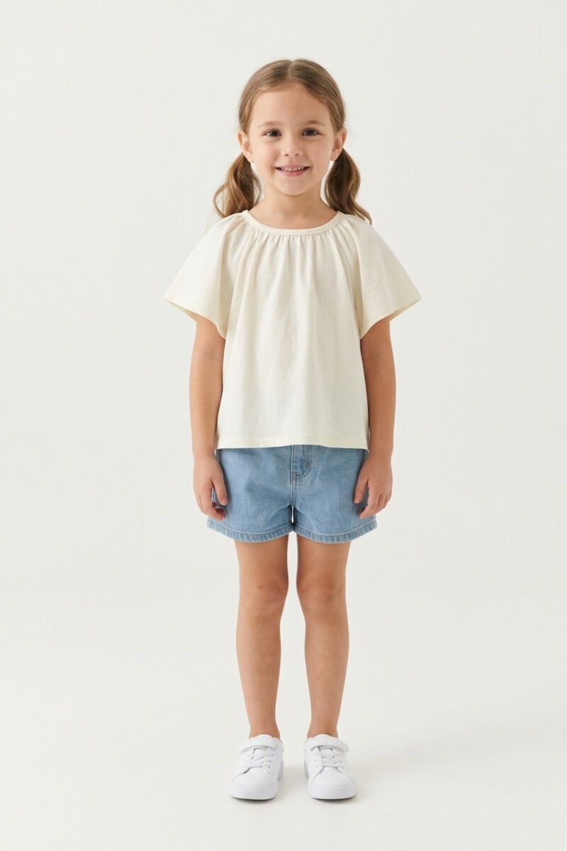 Remera evasé manga amplia BLANCO