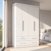 Ropero Maximus Plus 4 Puertas 4 Cajones Blanco