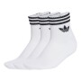 Medias Adidas 3S Ankle S 3 Pack Unisex White