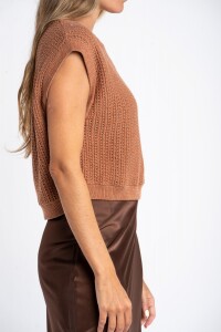 Chaleco Lurex Mocha
