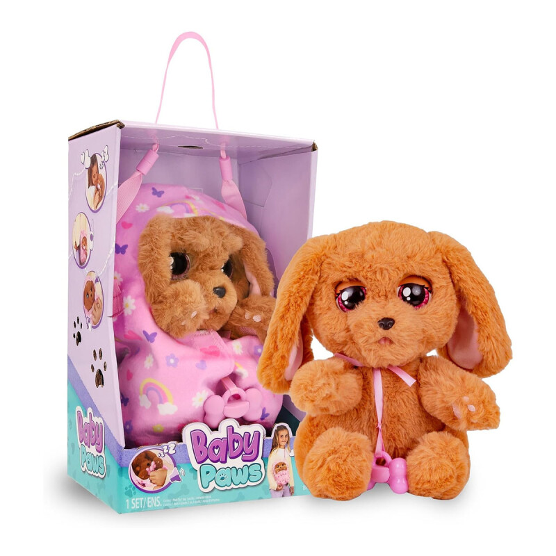 Peluche Cachorro Interactivo 22cm Labrador Baby Paws Chocolate