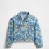 BALLOON SLV DNM JKT - FLORAL MEDIUM WASH