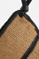 Bolso tejido combinado tostado