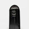 Bandolera The Flap Penny en efecto cuero anguila Negro