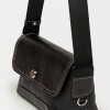 Mini bag Juliette en cuero graneado Negro