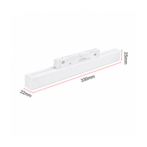 Lum. Led rect p/riel magnet. bco 10W 3tonos 120° ZU0557X