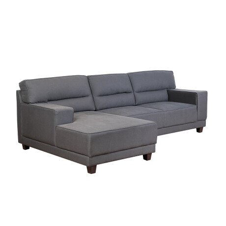 SOFÁ C/CHAISE GRIS TELA EXCELENCE IZQ