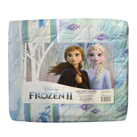 Colcha Infantil Frozen 1 Plaza 100% Microfibra CELESTE