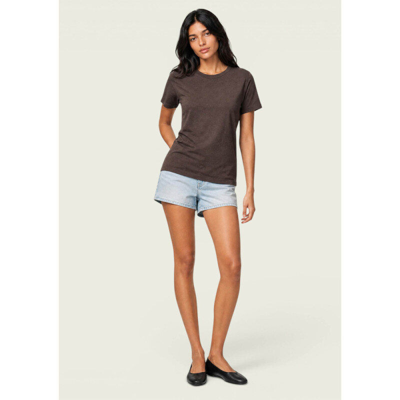 CAMISETA MM FEM MARROM ESCURO