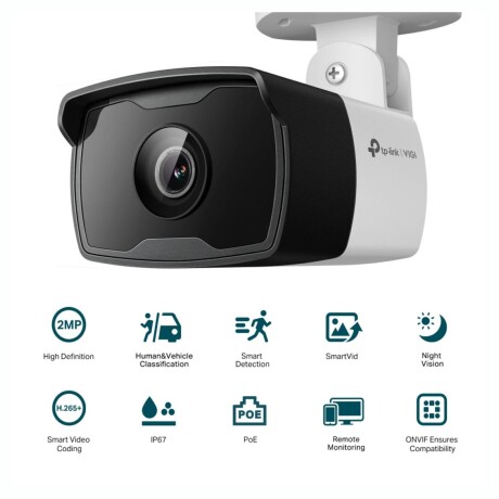 Cámara De Seguridad Tipo Bullet TP-LINK VIGI C320I 2MP Lente 4MM Cámara De Seguridad Tipo Bullet TP-LINK VIGI C320I 2MP Lente 4MM