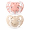 Set x2 chupete anatómico Suavinex 6 a 18M bear rosa beige