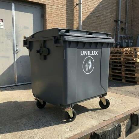 CONTENEDOR DE BASURA CON RUEDAS 1100 LITROS Contenedor de Basura con Ruedas 1100 Litros Gris