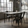 Pack 4 Sillas Tolix Lumax Metálicas Para Comedor Y Cocina Diseño Retro Resistente Negro