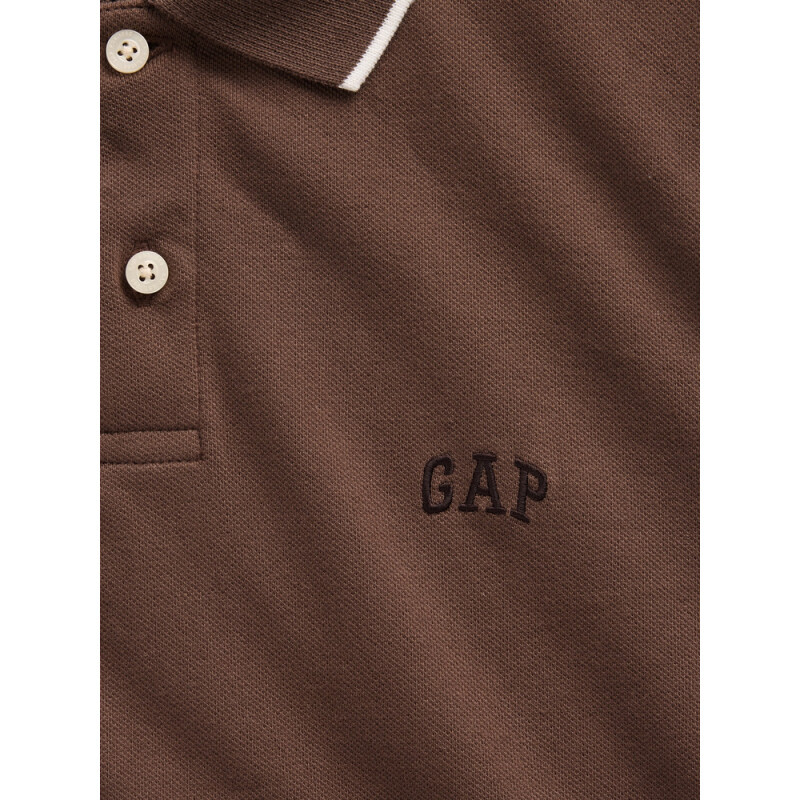F-LOGO PK POLO BUFFALO BROWN