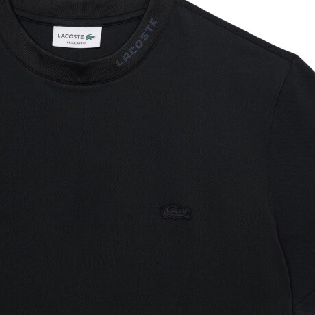 REMERA LACOSTE JACQUARD BRANDED Black