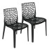 Silla Comedor Cocina Gruvyer Nórdica Exterior Interior Pro Negro 1
