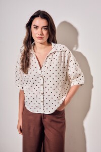 Blusa Lunares Nacar