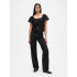 SS LACE INSERT BTN FRONT TOP TRUE BLACK